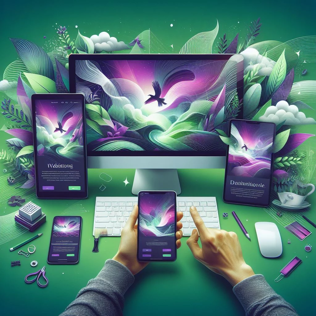 Website viewed from multiple devices